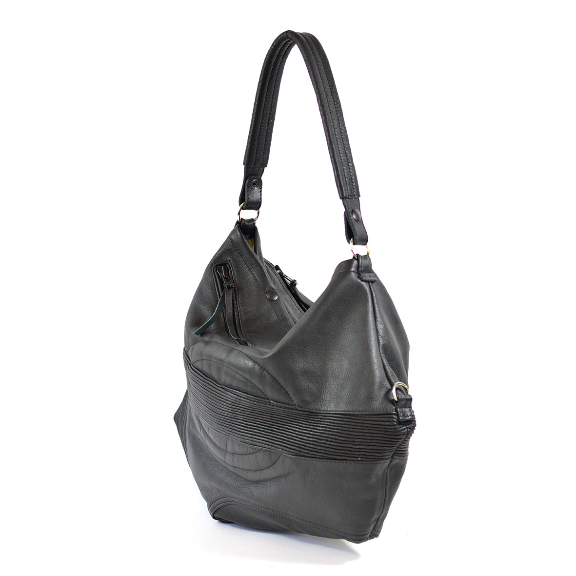 leather biker hobo bag - delacyonline - 4