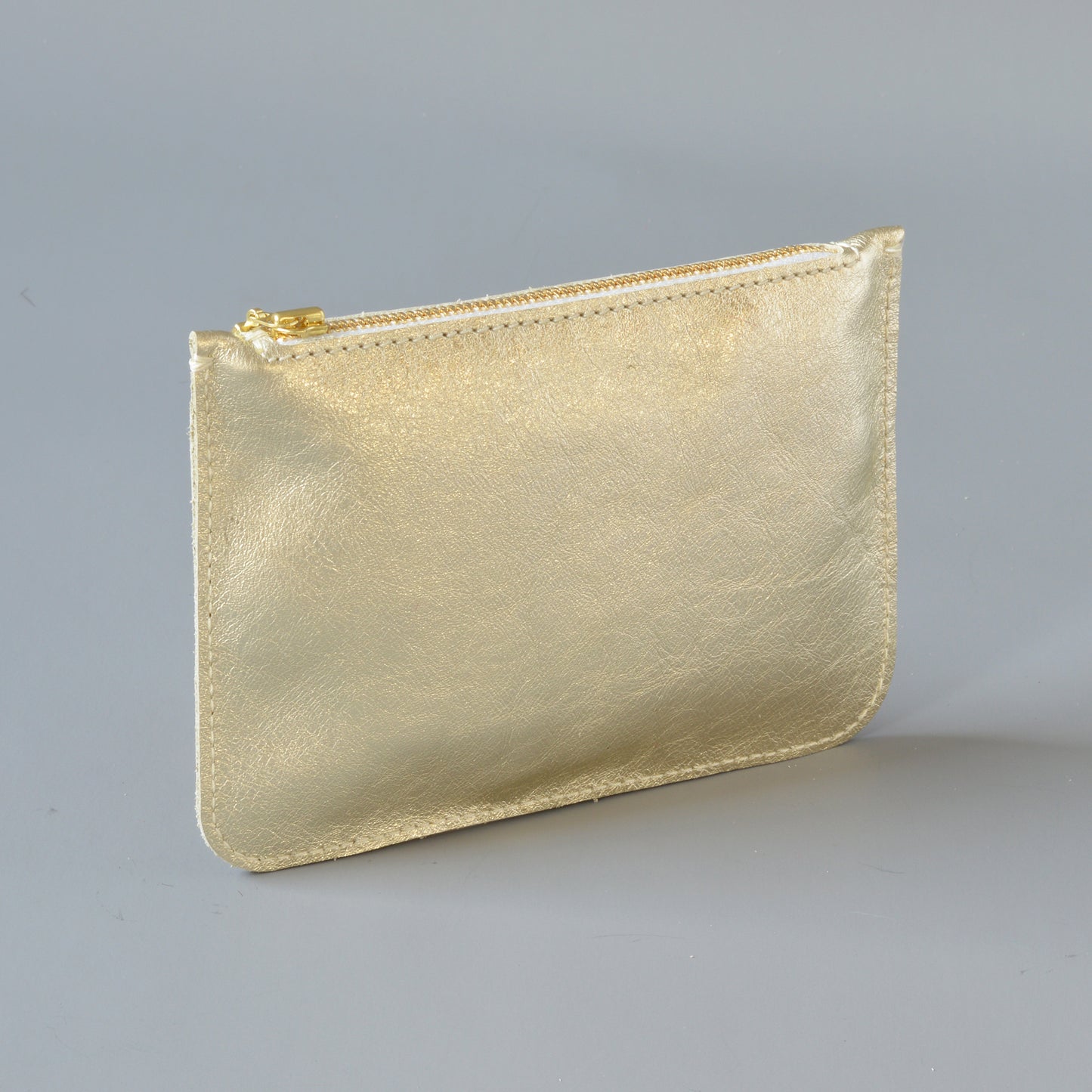 Zip Purse Gold Smile