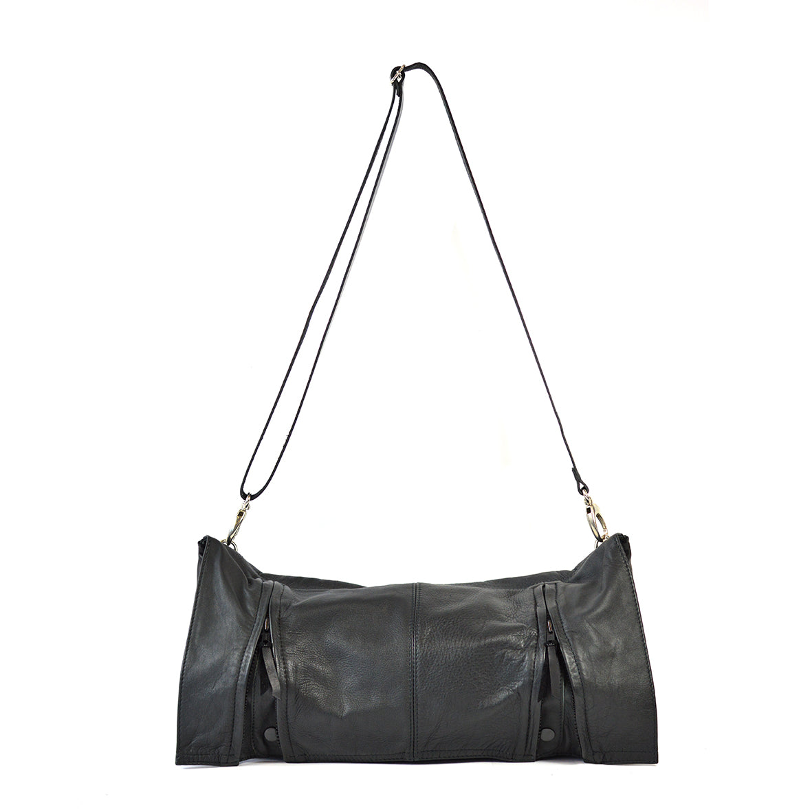 leather biker shoulder bag - delacyonline - 1