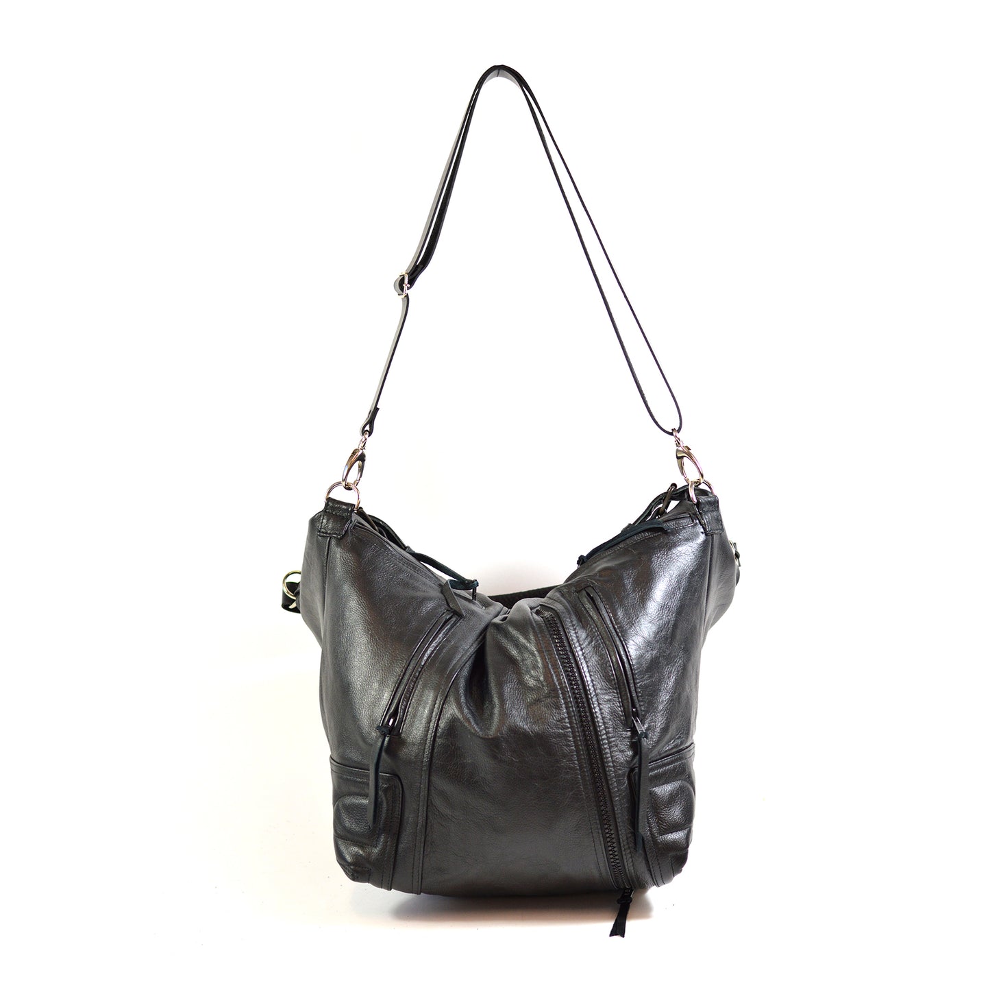 leather biker hobo bag - delacyonline - 2